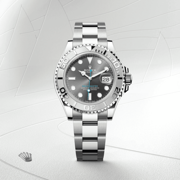 Rolex Yachtmaster Stainless Steel and Platinum 40mm Rhodium Dial Watch Reference#: 126622