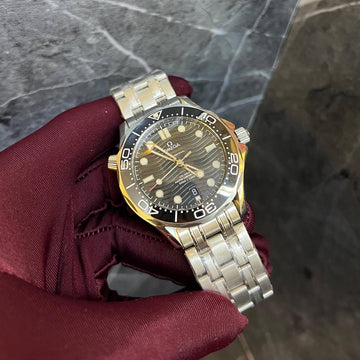 Omega semester black steel strap