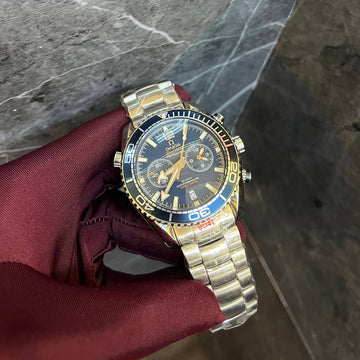 Omega speed master blue steel strap