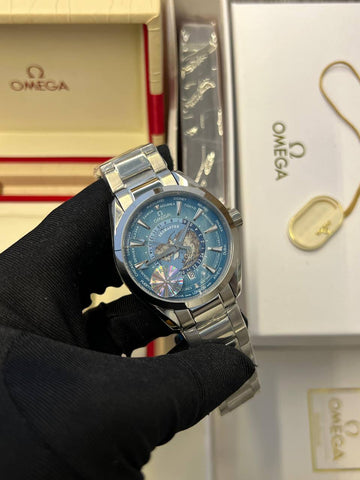 Omega semester aqua tera world time Tiffany steel strap