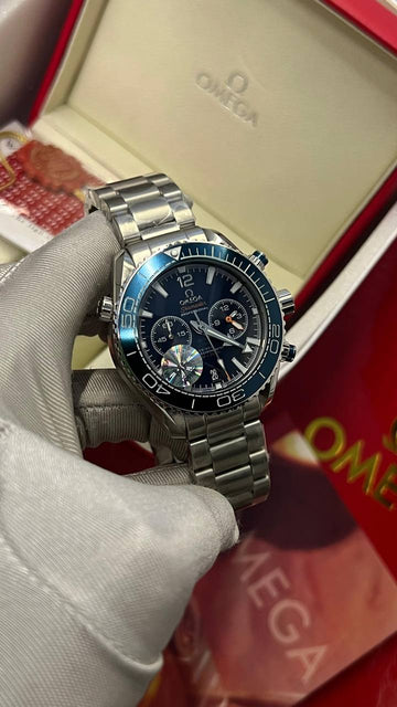 Omega speed master blue steel strap