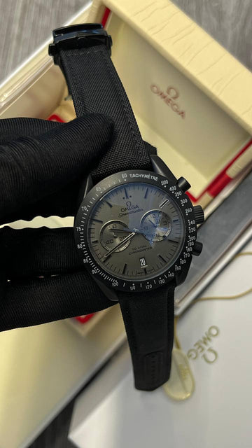 The black side of moon speed master leather strap