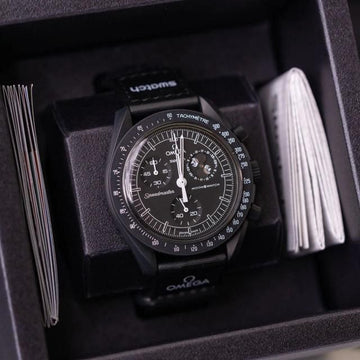 Omega swatch mission to moon full black