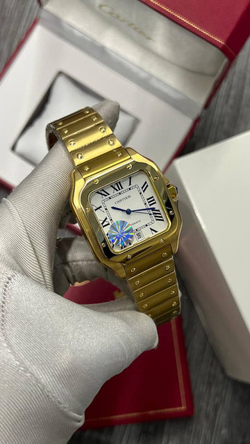 Cartier Santos white in gold