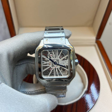 Cartier Santos Skelton silver