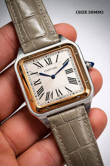 Cartier dumont silver in rose gold in grey