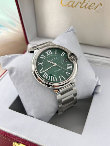 Cartier balloon green steel strap