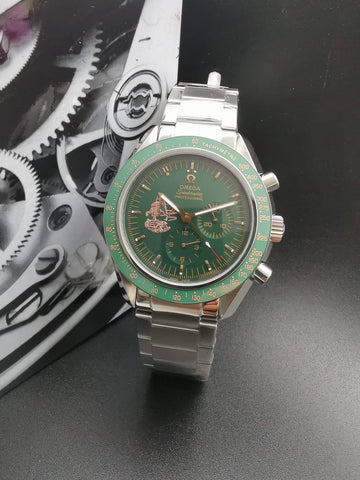 Omega speed master profficnal green in silver