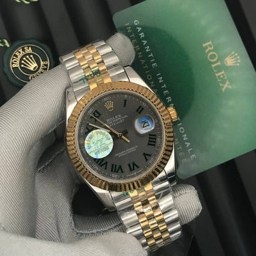 Rolex date just wembeldon jublie bracelet gold in silver
