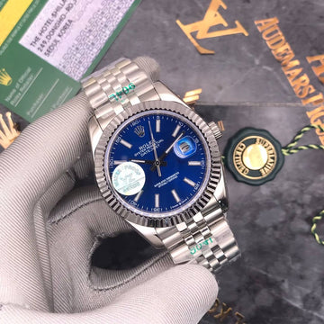 Rolex date just jublie bracelet blue
