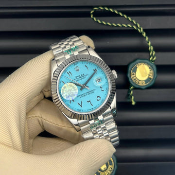 Rolex date just sky blue jublie bracelet Arabic dial