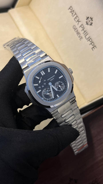 Patek Philippe nautilus moon phase black