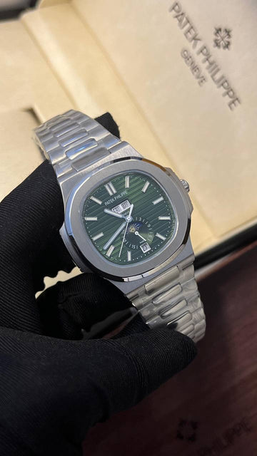 Patek Philippe nautilus moon phase green