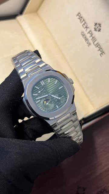 Patek Philippe nautilus moon phase green