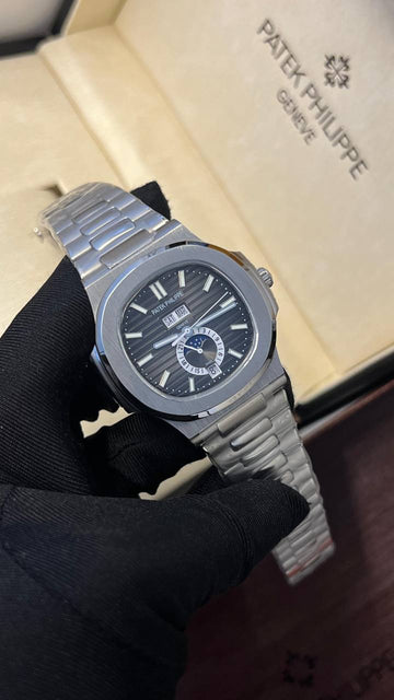 Patek Philippe nautilus moon phase black