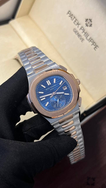 Patek Philippe nautilus rose gold in blue