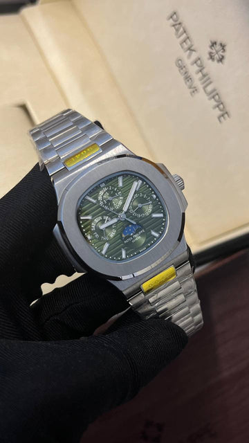 Patek Philippe nautilus moon phase green