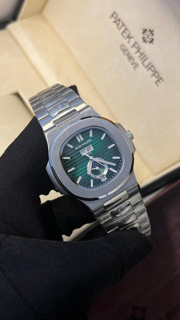Patek Philippe nautilus moon phase green