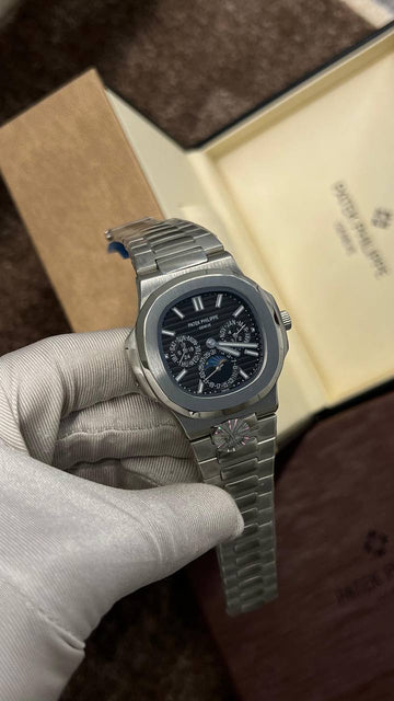 Patek Philippe nautilus moon phase black
