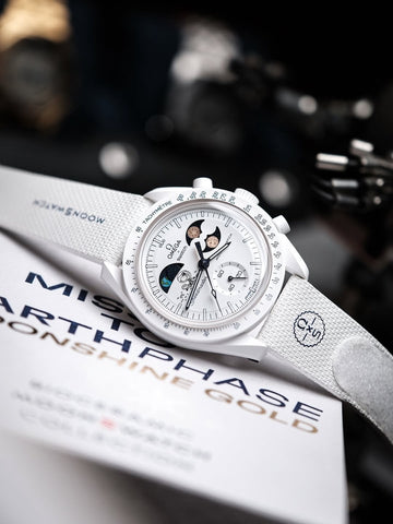 Omega swatch moonshine white
