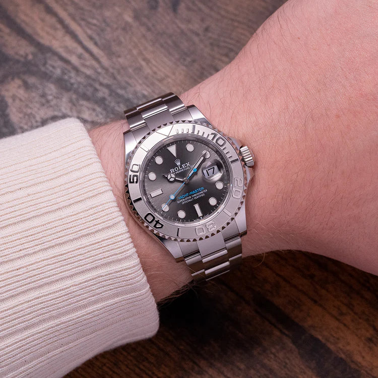 Rolex Yachtmaster Stainless Steel and Platinum 40mm Rhodium Dial Watch Reference#: 126622