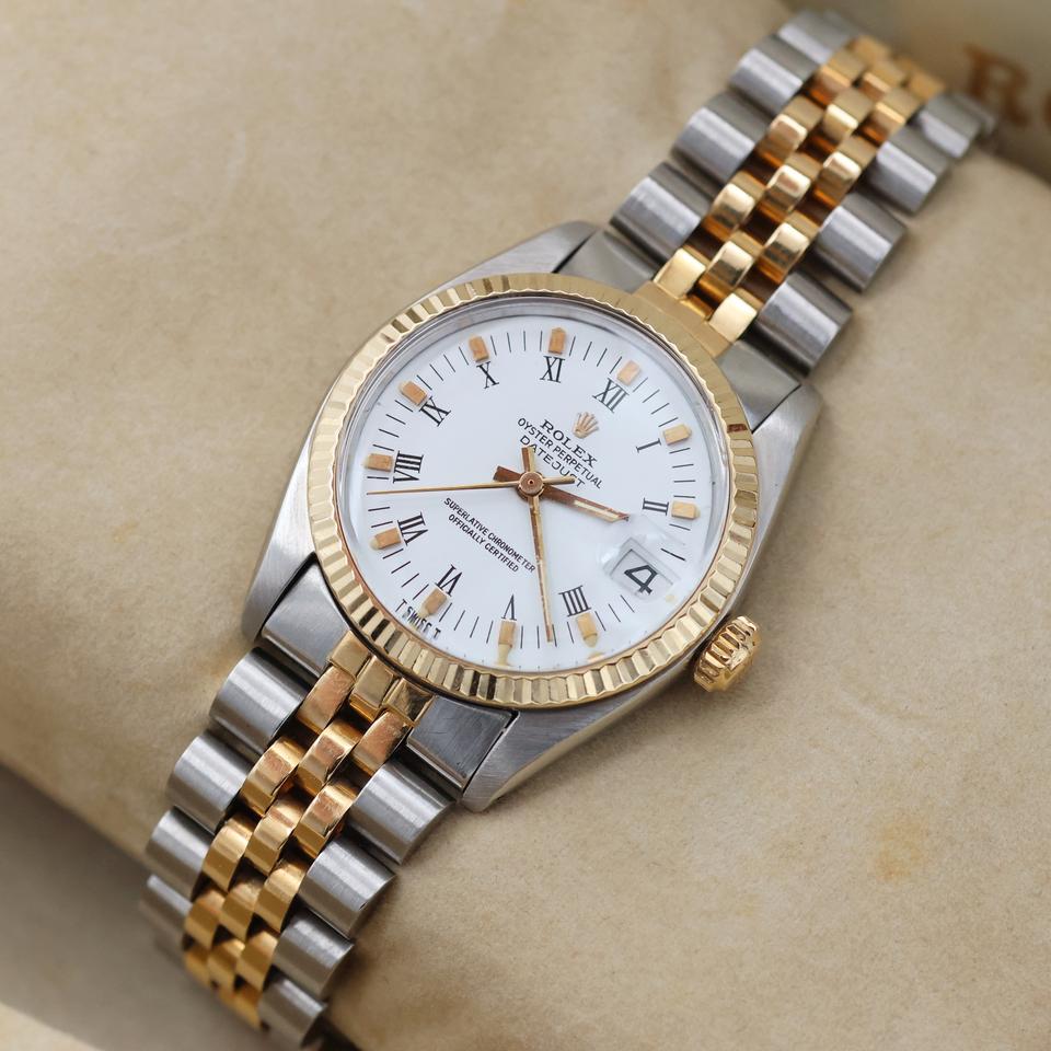 Rolex Datejust 31 White Roman Dial with Two Tone Jubilee Bracelet