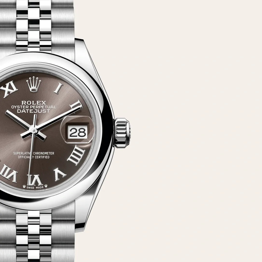 Rolex Lady-Datejust Automatic Brown 28 dial with Steel case ref. 279160