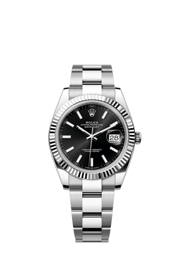 Rolex Datejust 126334 Bkdo Black Diamond White Gold Fluted Bezel 41Mm Oystersteel Jubilee Bracelet Men’S Watch