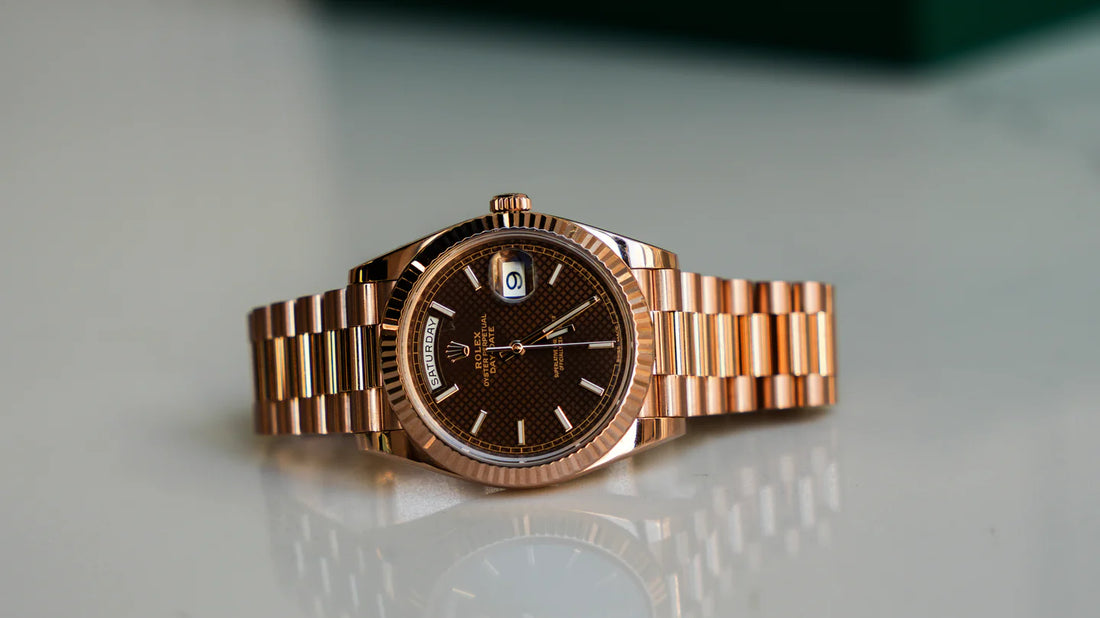 Rolex Day-Date 40 Presidential 228235 Fluted Bezel Chocolate Dial