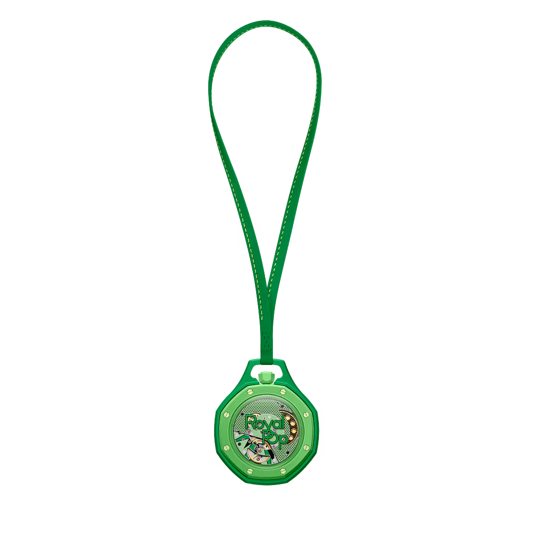 Royal Pop Octagonal Pendant Watch – Emerald & Lime Green