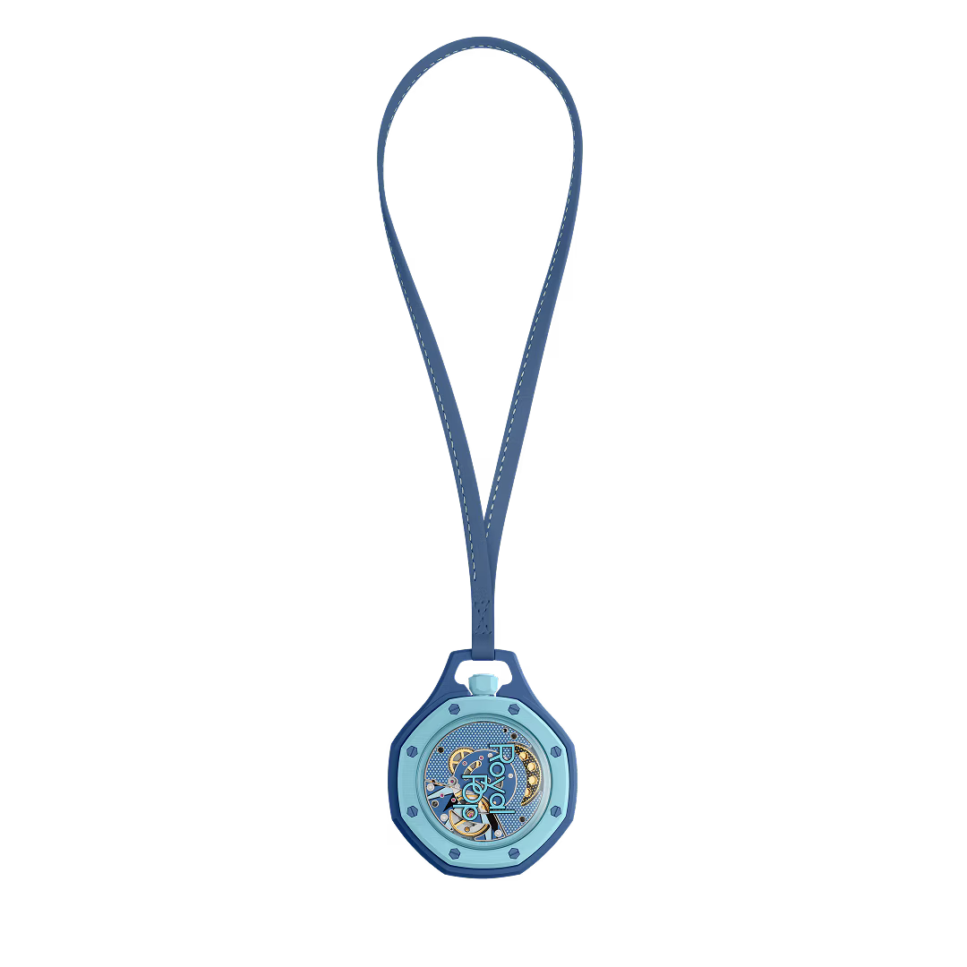 Royal Pop Octagonal Pendant Watch – Deep Blue & Ice Blue