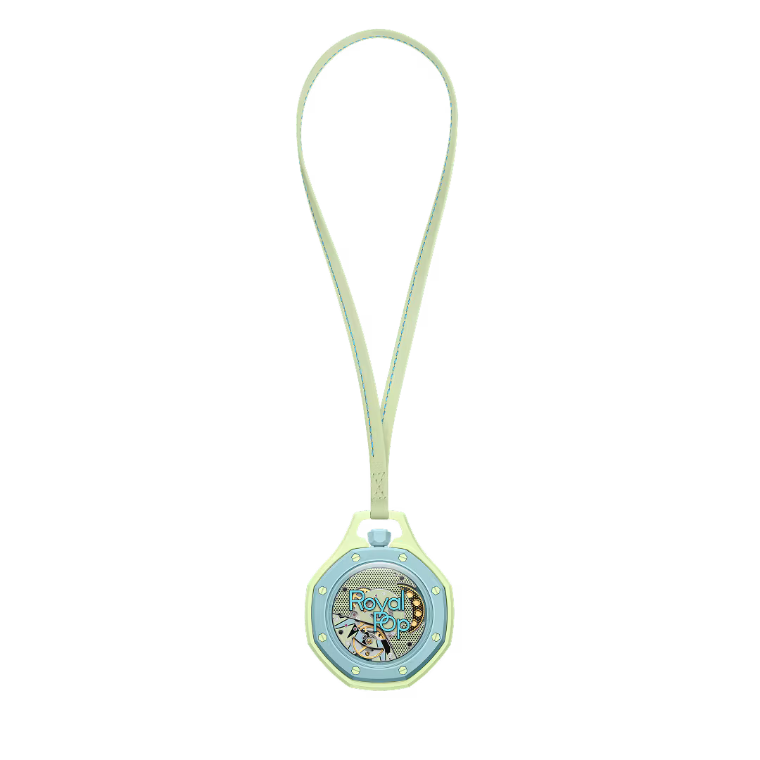 Royal Pop Octagonal Pendant Watch – Mint Green & Ice Blue