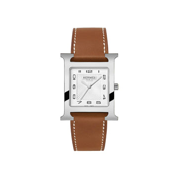 HERMES HH1.110.131/VBA W037961WW00 H Watch Mini Brown Women's White Silver
