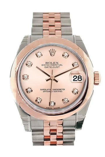 Rolex Datejust 31 Two Tone Rose Gold with Pink Dial