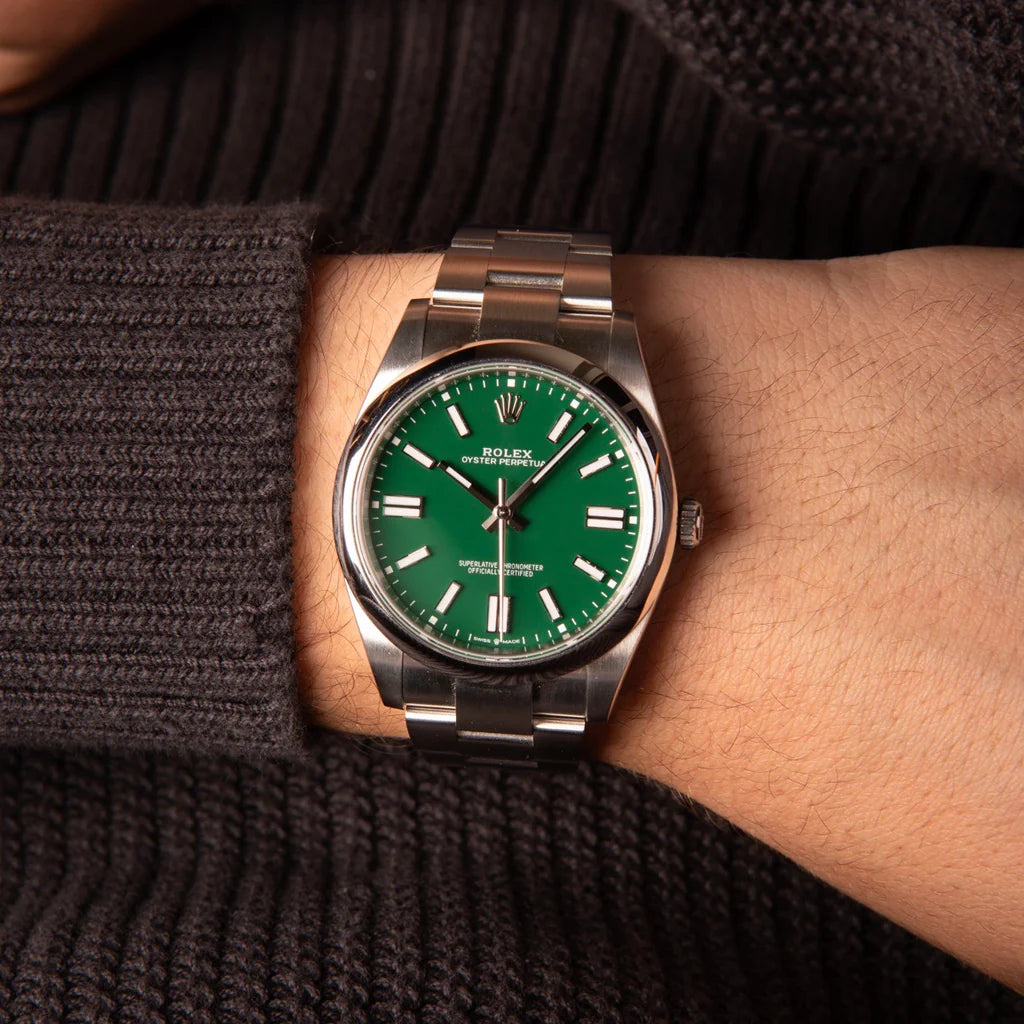 OYSTER PERPETUAL 41 MM GREEN DIAL