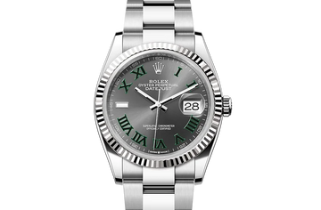 Rolex DATEJUST 36 Oyster, 36 mm, Oystersteel and white gold