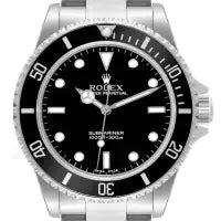 Rolex Submariner No Date 40mm 2 Liner Steel Mens Watch 14060 Box Papers