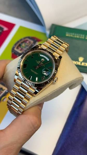 Rolex Day-Date 228238 Grrp 40Mm 18Kt Yellow Gold Green Dial Men’S Watch