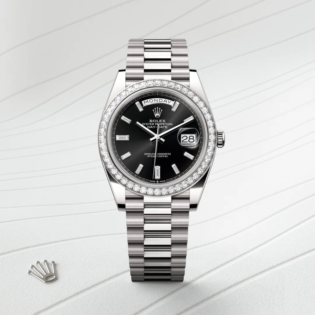 Rolex DAY-DATE 40 Oyster, 40 mm, white gold and diamonds m228349rbr-0003 1