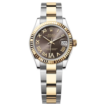 Rolex Datejust 31 Dark Grey Dial with diamonds & Two Tone Oyster bracelet