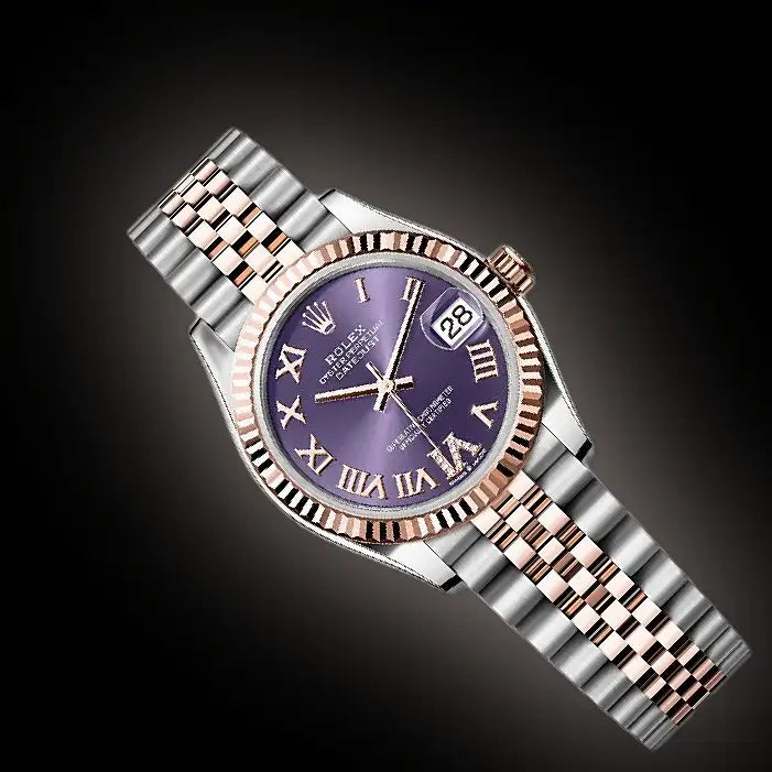 Rolex Datejust 31 Purple Dial with Two Tone Everosegold Bracelet